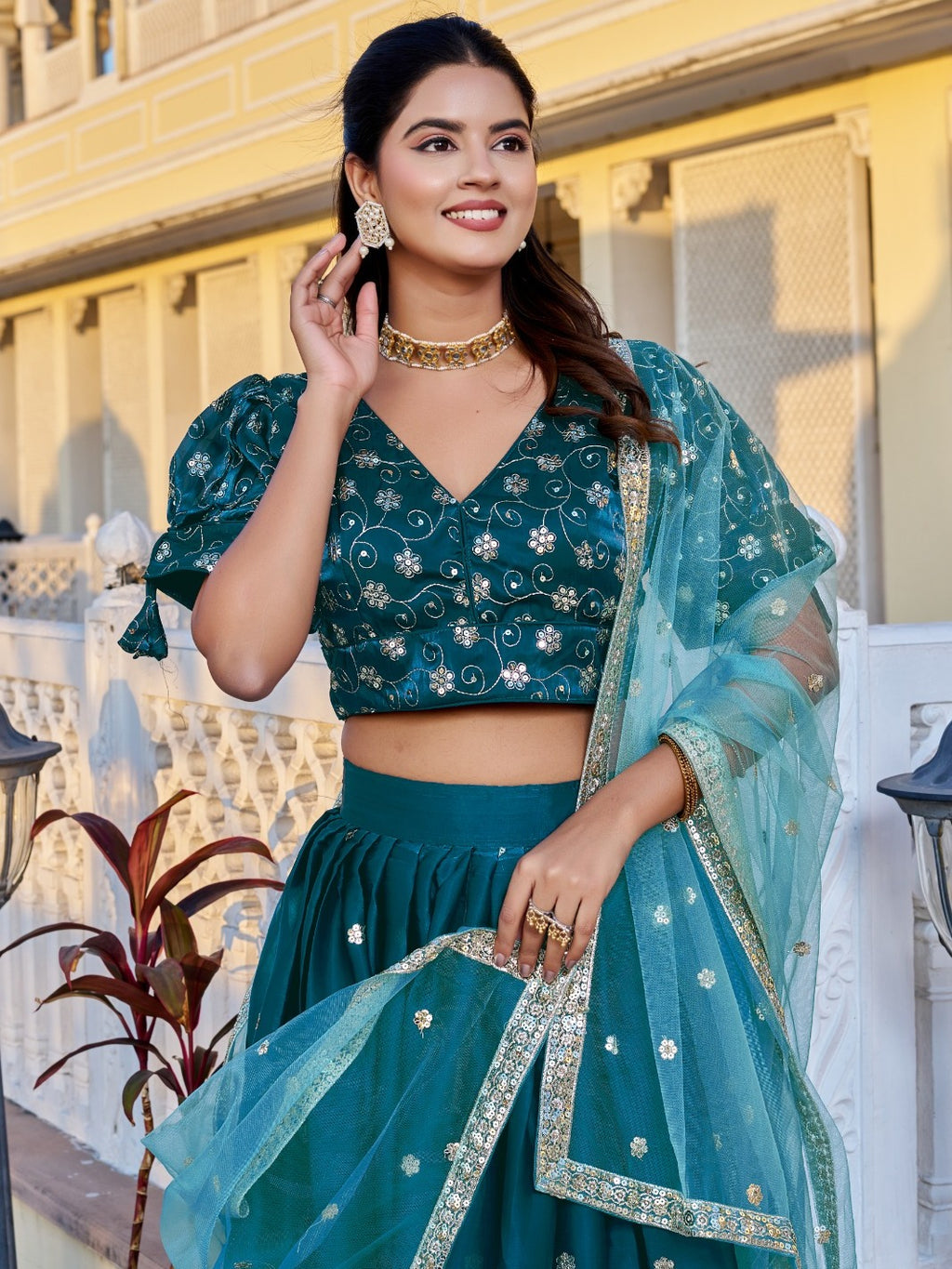 Monteliv Rama Embroidered Lehenga Set