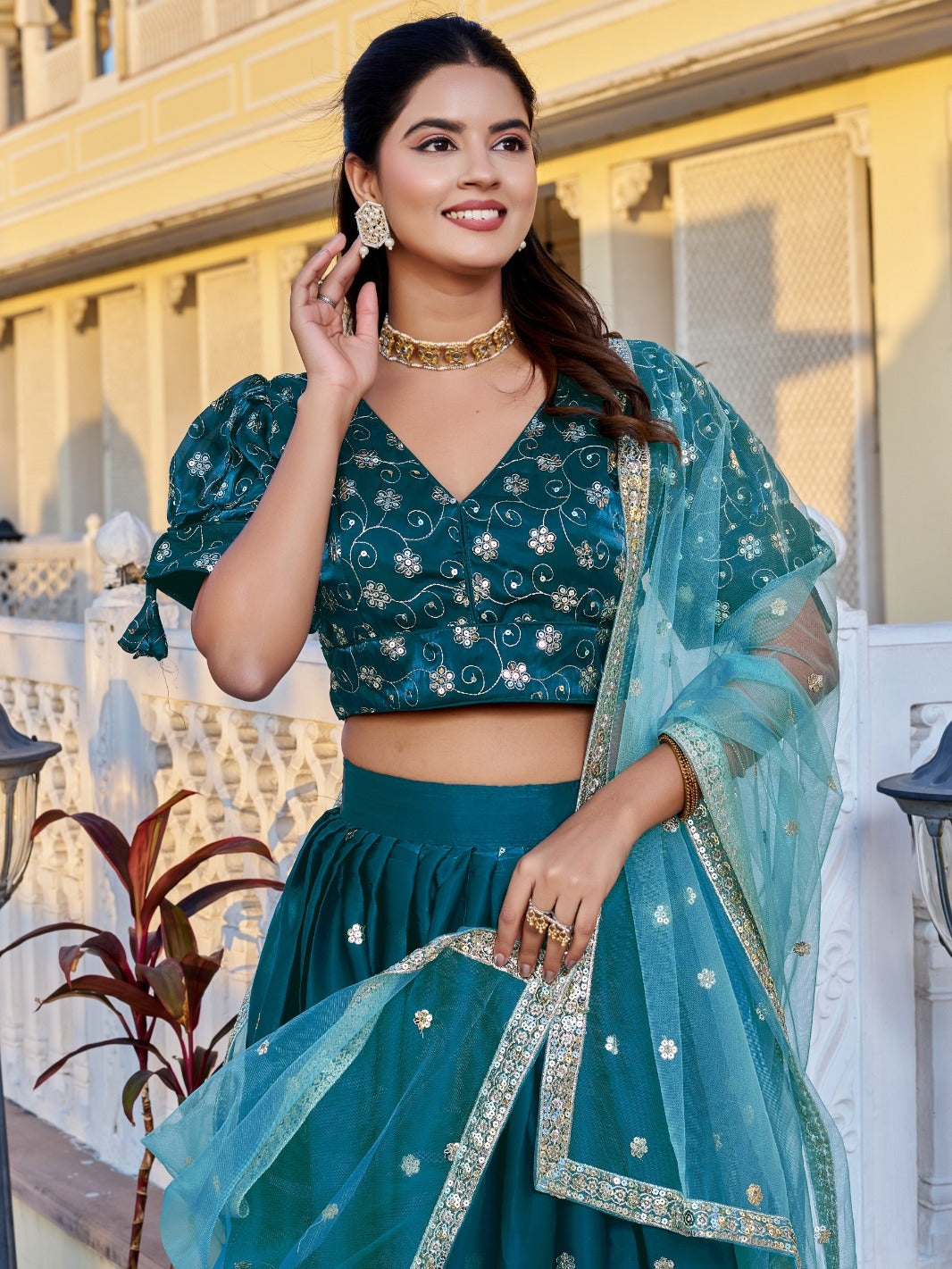 Monteliv Rama Embroidered Lehenga Set