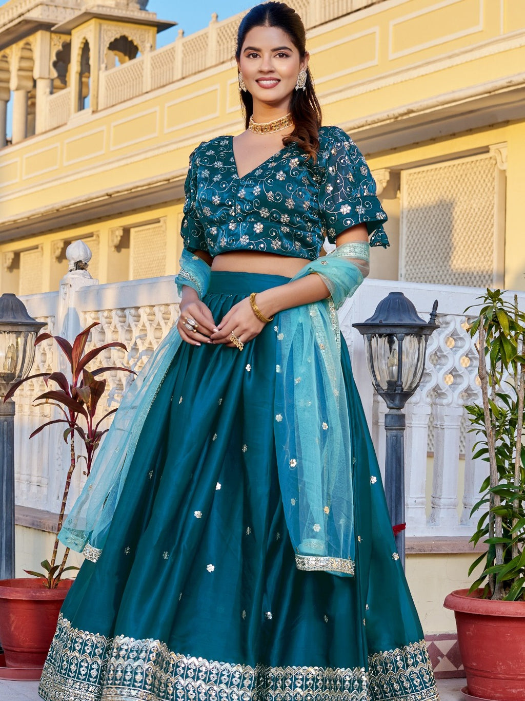 Monteliv Rama Embroidered Lehenga Set