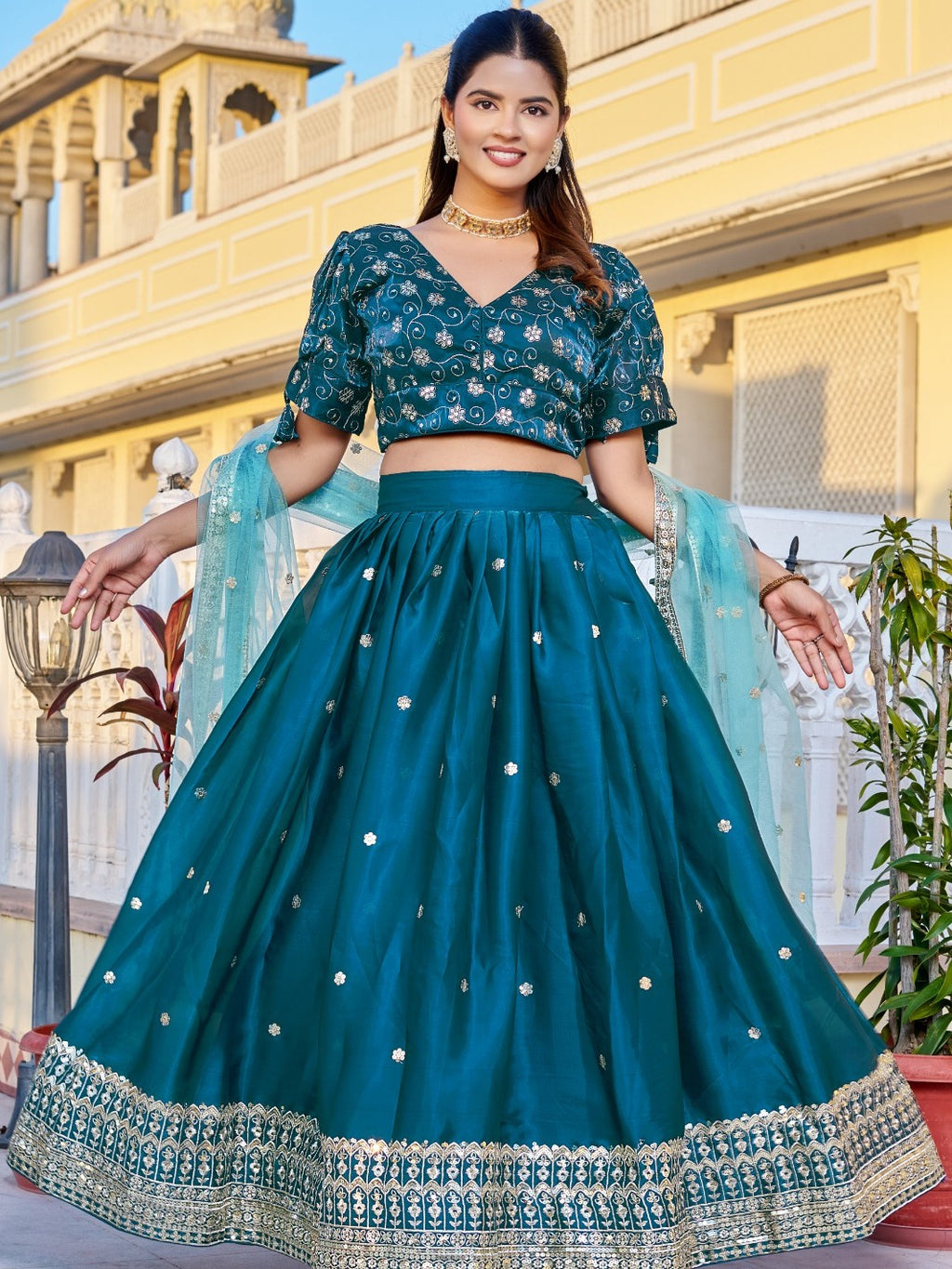 Monteliv Rama Embroidered Lehenga Set