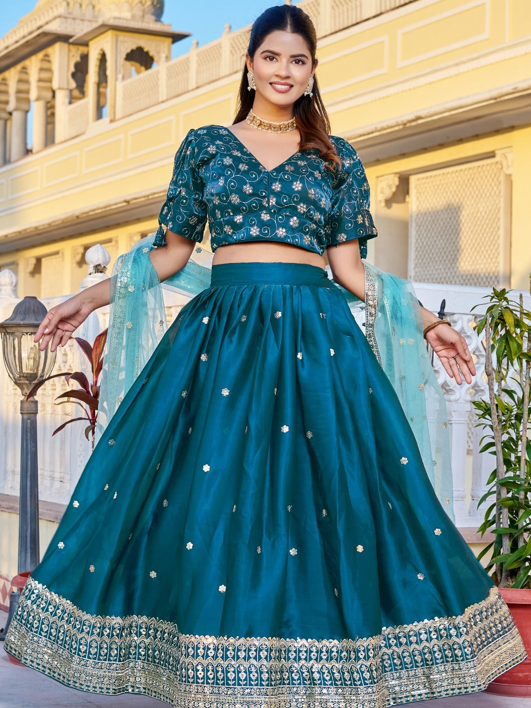 Monteliv Rama Embroidered Lehenga Set