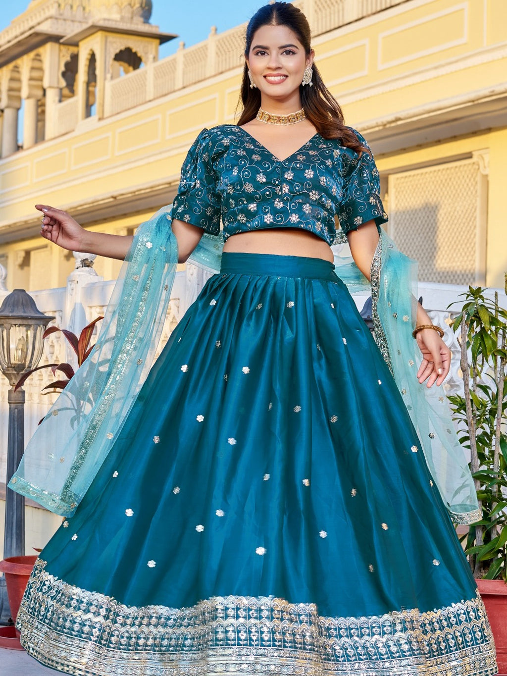 Monteliv Rama Embroidered Lehenga Set