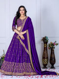 Monteliv Heavy Vichitra Silk Semi-Stitched Lehenga Choli with Embroidery & Dupatta